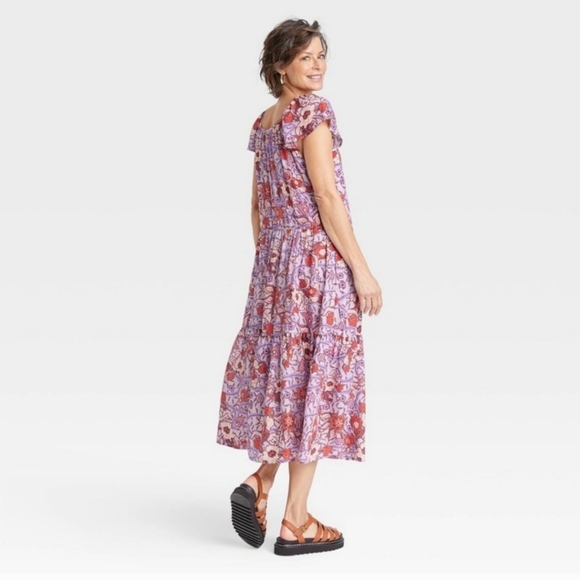 NWT Knox Rose 100% Rayon Tiered Ruffle Flowy with pockets and flutter sl… - Picture 3 of 15